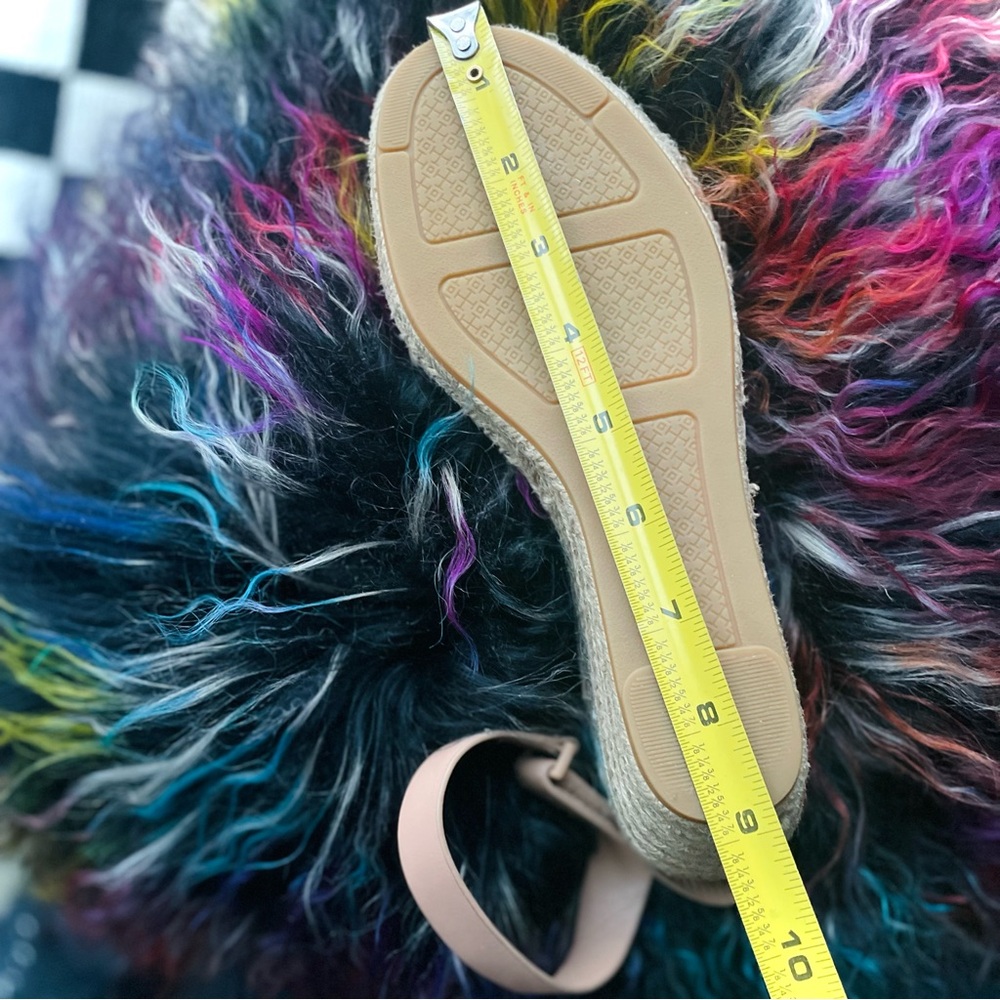 SOLD✨TORY BURCH | 8.5 / 9 | Bima Espadrille Leather Wedge Light Makeup 216 Nude - Picture 13 of 16